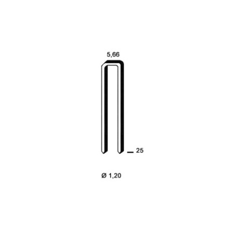 AGRAFES E-25 GALVA RESINEES 5,66X25XØ1,20MM - REF 6E-251 - CDT 5000