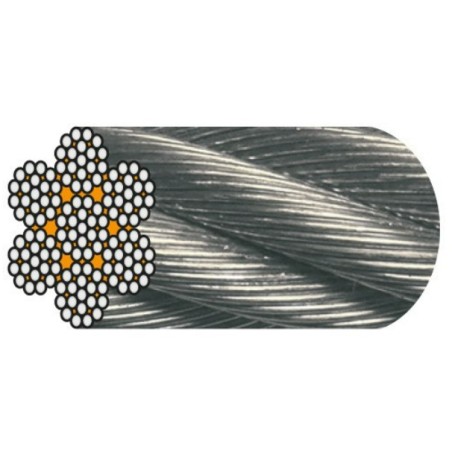 CÂBLE GALVA D.9MM AM 7X19 CRM 5865 KG  LE METRE - 25m minimum