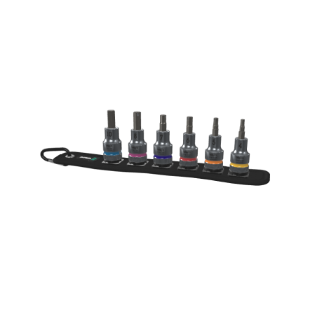 JEU DE 7 DOUILLES-EMBOUTS WERA BELT C2 ZYKLOP 6 PANS 1/2"