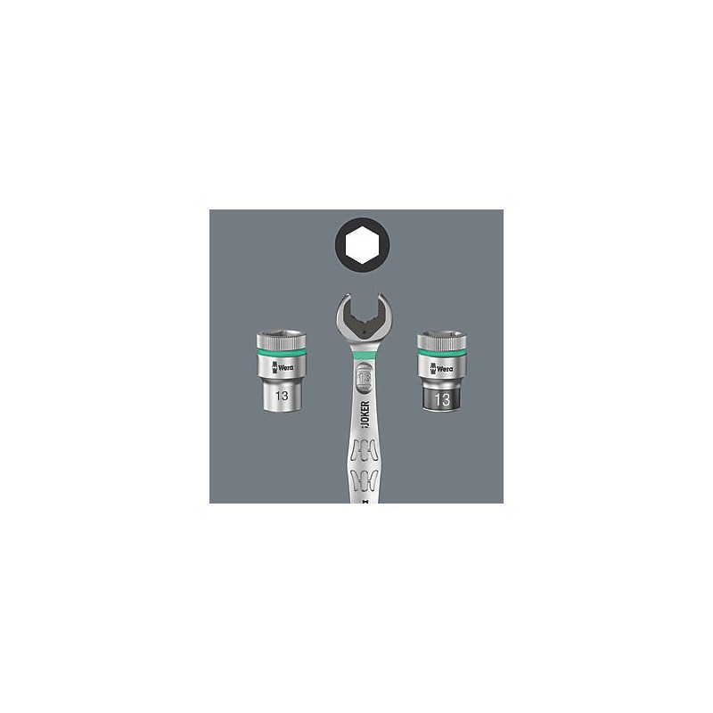 JEU DE 4 CLÉS MIXTES A CLIQUET 10/13/17/19 MM -  JOKER SWITCH