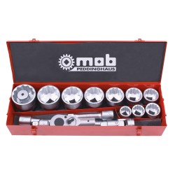 COFFRET MÉTALLIQUE 6 PANS 1'' 17P