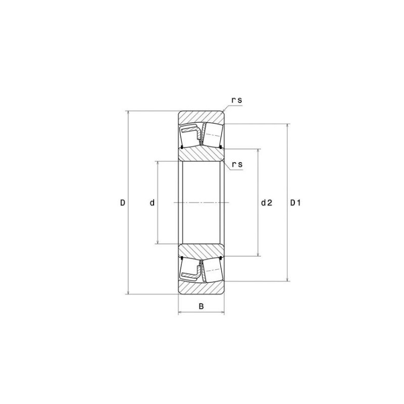 ROULEMENT A ROTULE SUR ROULEAUX ALESAGE DROIT 21314V