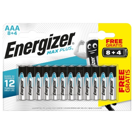 Blister de 8+4 GRATUITE  piles alcalines AAA - LR03 Max Energizer 1,5 volts