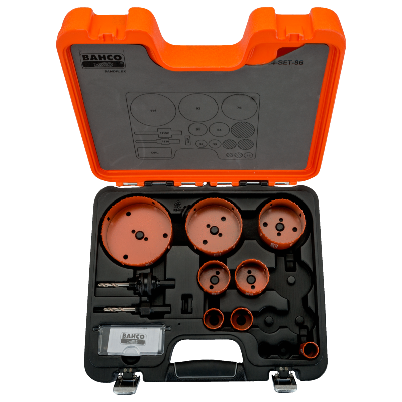 COFFRET DE SCIES TREPANS BIMETAL SANDFLEX DE 25 A 114 12 PCS