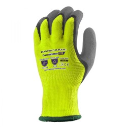 GANTS DE PROTECTION THERMIQUES TRICOT JAUNE ET ENDUITS GRIS