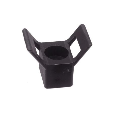 SUPPORT MURAL NOIR POUR COLLIERS NYLON Ø 9.5 CDT 100