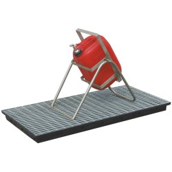 CHEVALET EN INOX POUR BIDONS