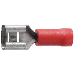 10 COSSES FEM 6.3X0.8 ROUGE