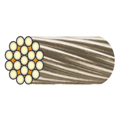 CABLE INOX D.1MM MONOTORON 19 FILS CRM 85KG LE METRE - 25m minimum