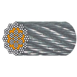 CABLE GALVA D.6MM ANTIGIRATOIRE 19 TORONS CRM 2366KG - 1m CABLE GALVA D.6MM ANTIGIRATOIRE 19 TORONS CRM 2366KG - 1m