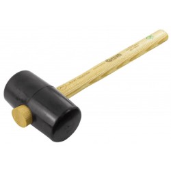 MAILLET CAOUTCHOUC NOIR TENDRE D65 MANCHE FRENE