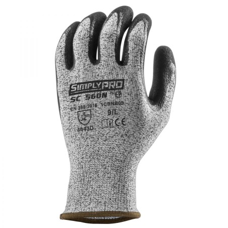 GANTS ANTI-COUPURE GRIS ENDUITS NOIR