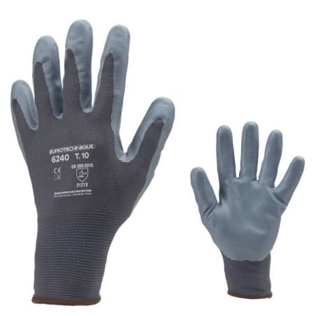 GANTS DE MANUTENTION ET DE PRÉCISION ENDUITS EN MOUSSE GRIS