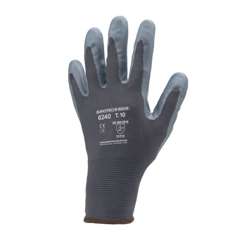 GANTS DE MANUTENTION ET DE PRÉCISION ENDUITS EN MOUSSE GRIS