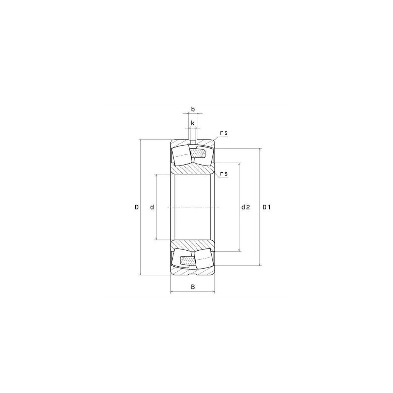 ROULEMENT A ROTULE SUR ROULEAUX ALESAGE DROIT 22322EF800