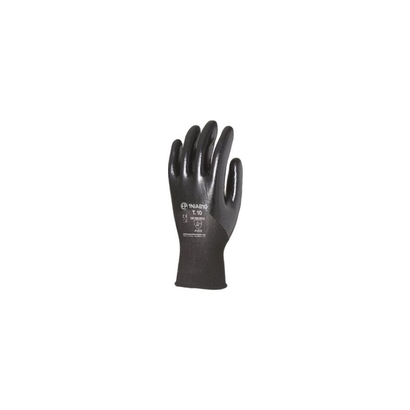GANTS DE MANUTENTION ET DE PRÉCISION ENDUITS NITRILE NOIR