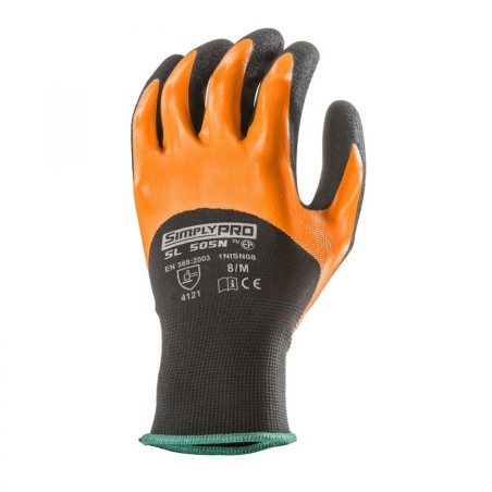 GANTS DE MANUTENTION ET DE PRÉCISION ENDUITS NOIR ET ORANGE