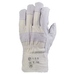 GANTS DE MANUTENTION GÉNÉRALE EN CROUTE SUPÉRIEUR BLANCHE EUROSTRONG 150 T 10