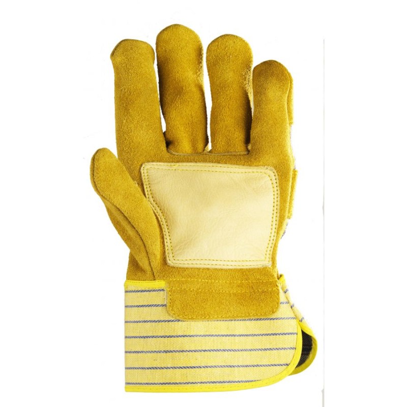 GANTS DE MANUTENTION GÉNÉRALE EN CROUTE JAUNE EUROSTRONG 153  T 10