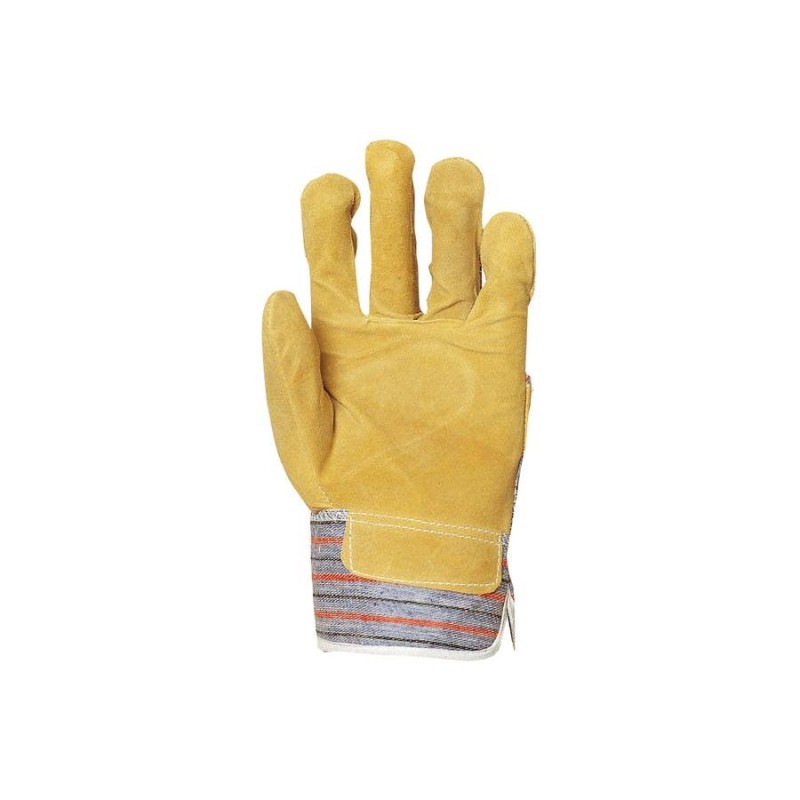 GANTS DE MANUTENTION GÉNÉRALE EN CROUTE JAUNE EUROSTRONG 204 T 10
