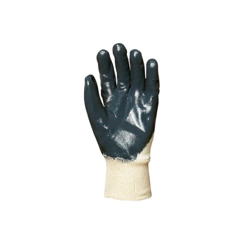 GANTS DE MANUTENTION GÉNÉRALE ENDUITS 3/4 EN NITRILE BLEU