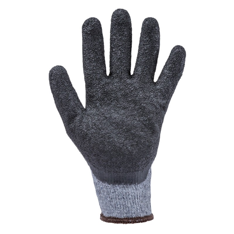 GANTS DE MANUTENTION GÉNÉRALE EN TRICOT GRIS ET LATEX NOIR