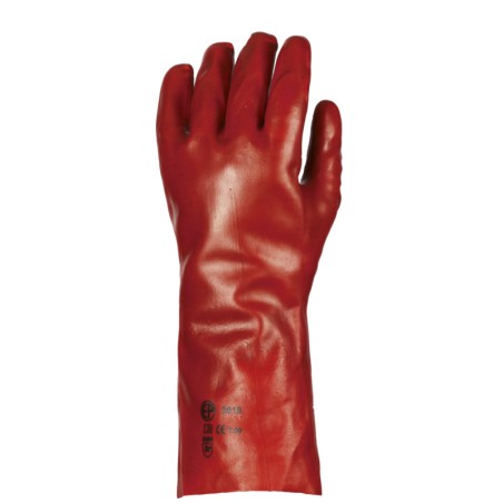 GANTS DE MANUTENTION GÉNÉRALE ENDUITS 100% EN PVC ROUGE