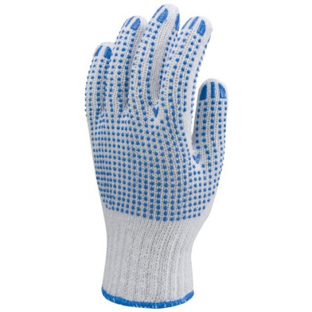 GANTS DE MANUTENTION GÉNÉRALE EN TRICOT PICOTS BLEUS OU ROUGES