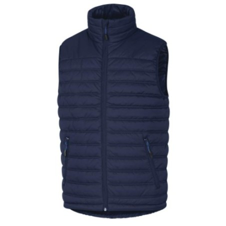 GILET DOUDOUNE POLYAMIDE RIPSTOP ENDUIT PU BLEU MARINE-BLEU ROI