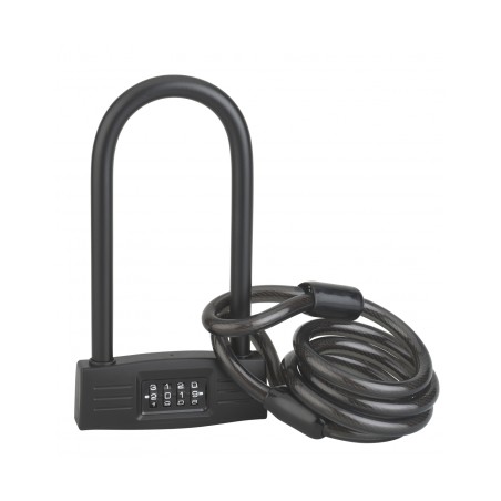 ANTIVOL U A COMBINAISON AVEC ANTIVOL CABLE Ø 12 MM X 120 CM