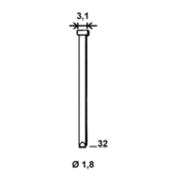 POINTES FINETTES BRADS 3,1X32XØ1,8MM - REF 6DA322 - CDT 10000 POINTES FINETTES BRADS 3,1X32XØ1,8MM - REF 6DA322 - CDT 10000