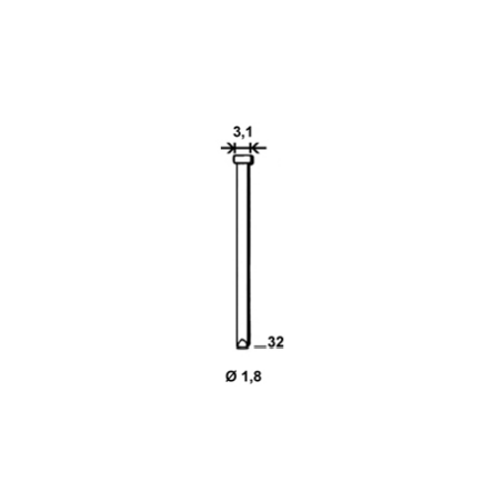POINTES FINETTES BRADS 3,1X32XØ1,8MM - REF 6DA322 - CDT 10000