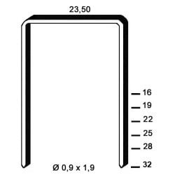 AGRAFES JK590 23,50X22XØ0,9X1,9MM - REF 400518 - CDT 10 000