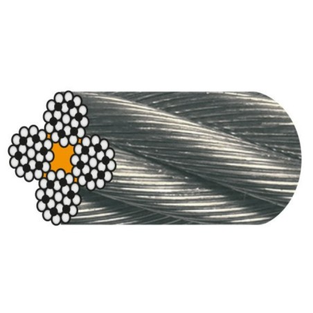 CÂBLE GALVA D.8.3MM 4X26 CRM 4600KG LE METRE - 1m