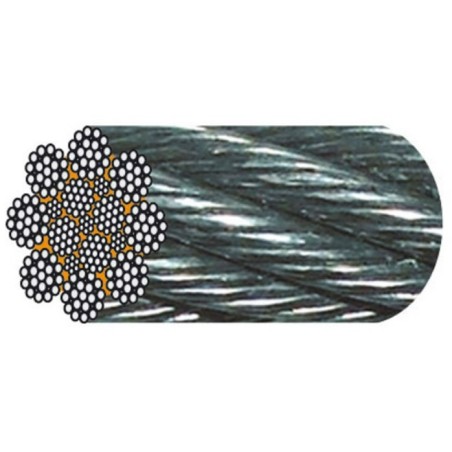 CÂBLE GALVA D.8MM DOUBLE PARALLÈLE 8X26 CRM 8500KG - 1m