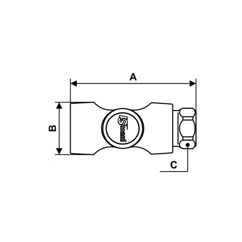 RACCORD SECURITE ISO B Ø6 Filetage Fem BSPP