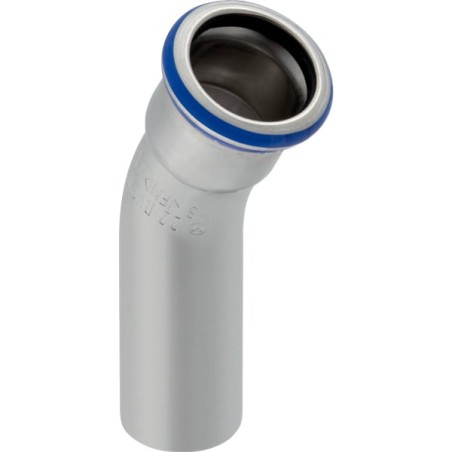 Coude 30° Mapress Acier Inox avec tube d'emboîtement