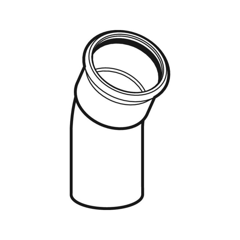 Coude 30° Mapress Acier Inox avec tube d'emboîtement