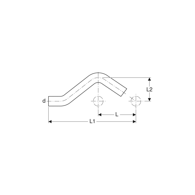 Tube en dos d'âne Mapress Acier Inox