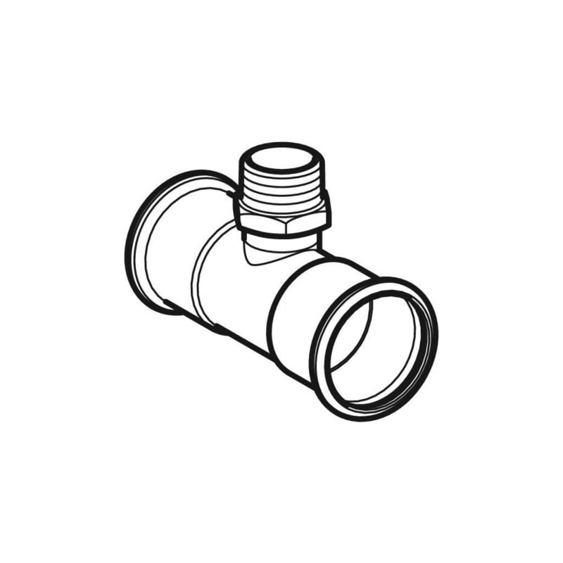 Té Mapress Acier Inox avec filetage mâle