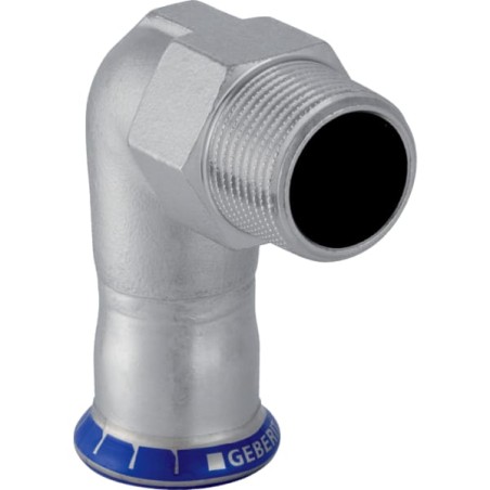 Coude 90° Mapress Acier Inox avec filetage mâle