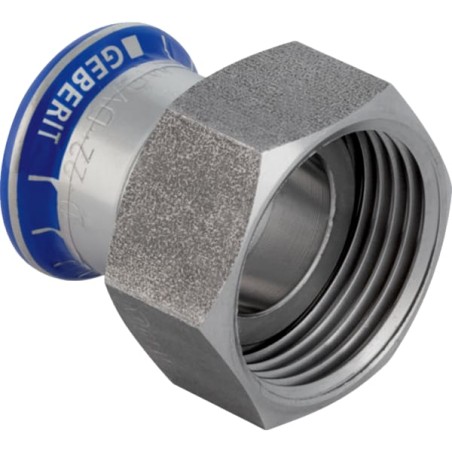 Raccord Mapress Acier Inox avec écrou de serrage en acier 304
