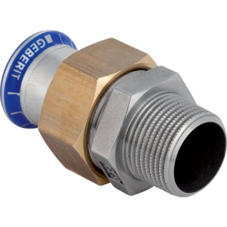 Raccord union Mapress Acier Inox avec filetage mâle