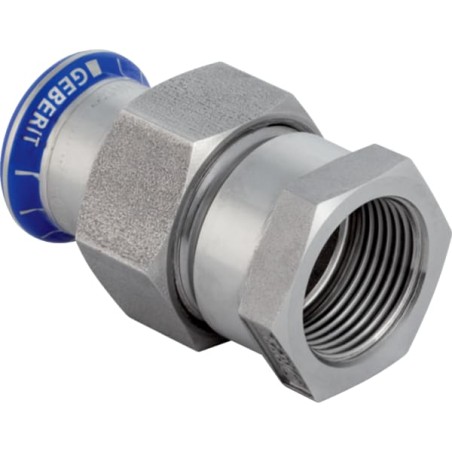 Raccord union Mapress Acier Inox avec filetage femelle, écrou de serrage en acier 304