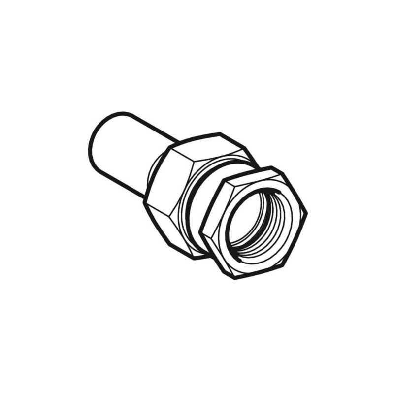 Raccord union Mapress Acier Inox avec filetage femelle et tube d'emboîtement