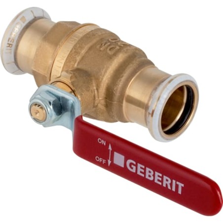 Robinet à boisseau sphérique Geberit Mapress, eau non potable, avec levier de déclenchement