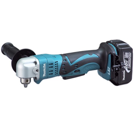 PERCEUSE VISSEUSE D'ANGLE 18 V LI-ION 5 AH Ø 10 MM À CLÉ (1 MAKPAC + 2 BATTERIES + 1 CHARGEUR + KIT D'ACCESSOIRES)