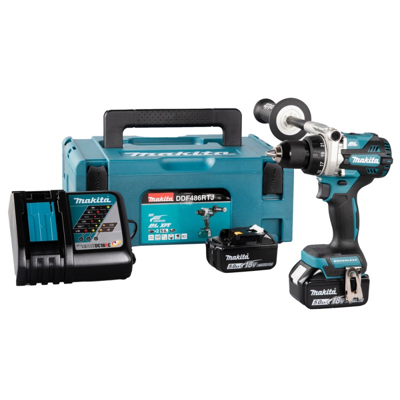 PERCEUSE VISSEUSE BL 130NM 18V LI-ION (1 MAKPAC + 2 BATTERIES + 1 CHARGEUR)