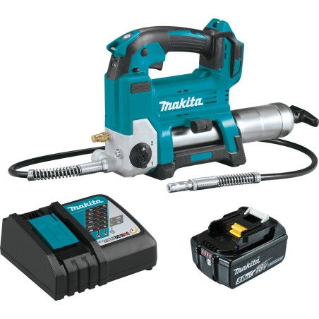 PISTOLET A GRAISSE 18V (1 BATTERIE + 1 CHARGEUR + 1 ETUI DE TRANSPORT + 1 CEINTURE A L'EPAULE)