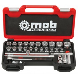 COFFRET FAST 1/2'' 28 PIÈCES, 6 PANS, CLIQUET ROND FAST - MOUSSE